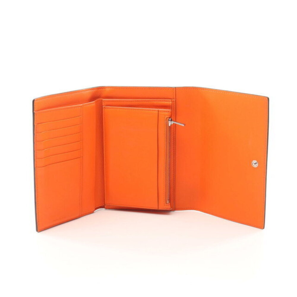 Celine Frame Tri Orange fold Wallet Leather Pink - Picture 3 of 10